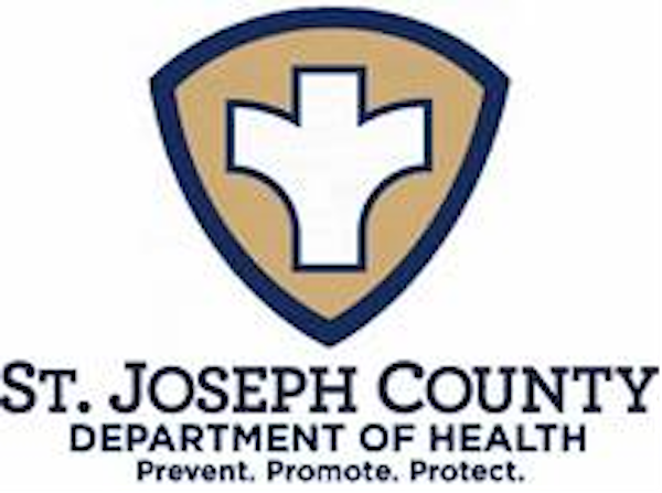 St. Joseph County Department of Health logo with gold shield