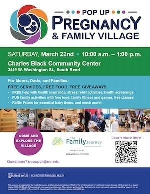Reduced image of a colorful flyer with event highlights
