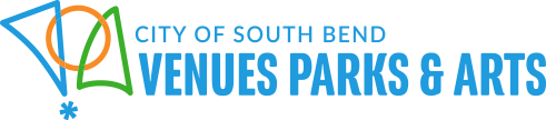 City of South Bend Venues Parks & Arts logo.
